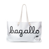 Bagallo Blanco White Weekender Bag - Travel, Beach & Gym Tote