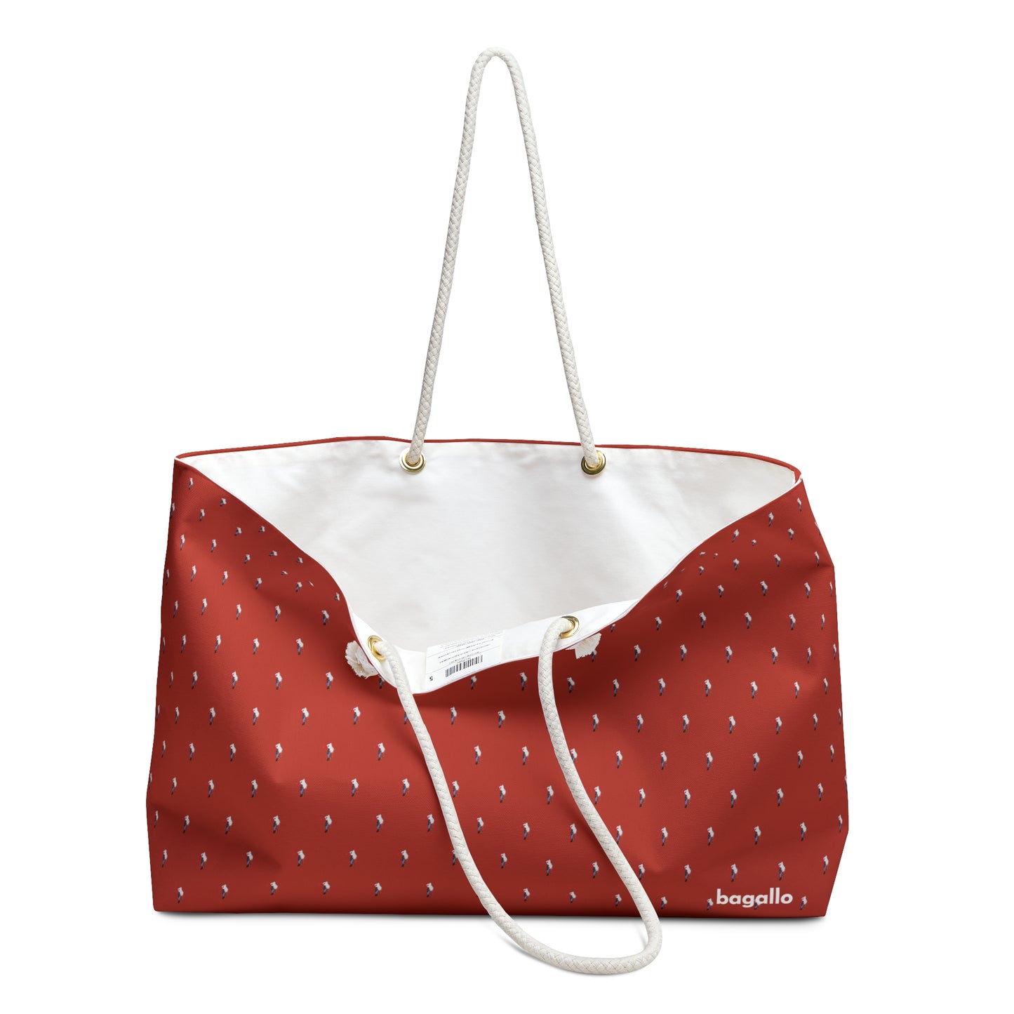 Rust Red Polka Dash Weekender Bag