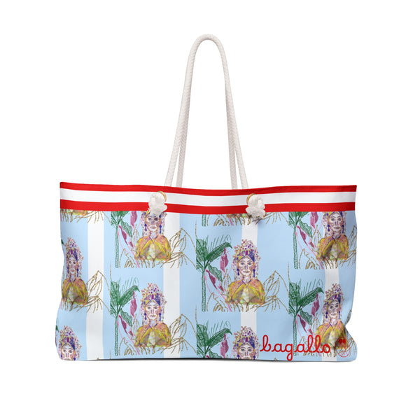 São Vicente Market Stripe Beach|Art Tote Bag|Bagallo